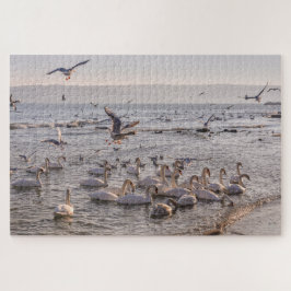 Swans in the Black Sea Jigsaw Puzzle