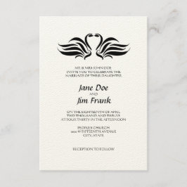 Swans Invitación formal a la boda