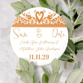 Swans y Swirls Salven el imán Boda de fechas