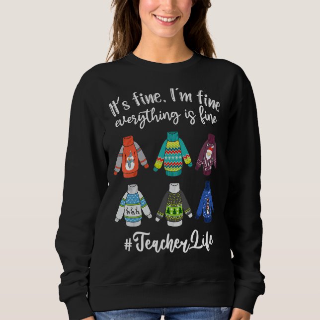 Sweater Ugly Estoy Bien Todo Está Bien Maestro C (Anverso)