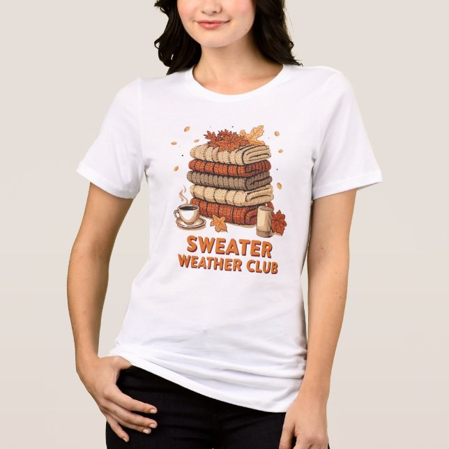 Sweater Weather Club T-Shirt – Cozy Fall Aesthetic (Anverso)