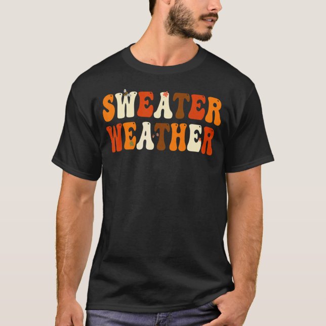 Sweater Weather Funny Happy Fall Yall Otoño Gracia (Anverso)