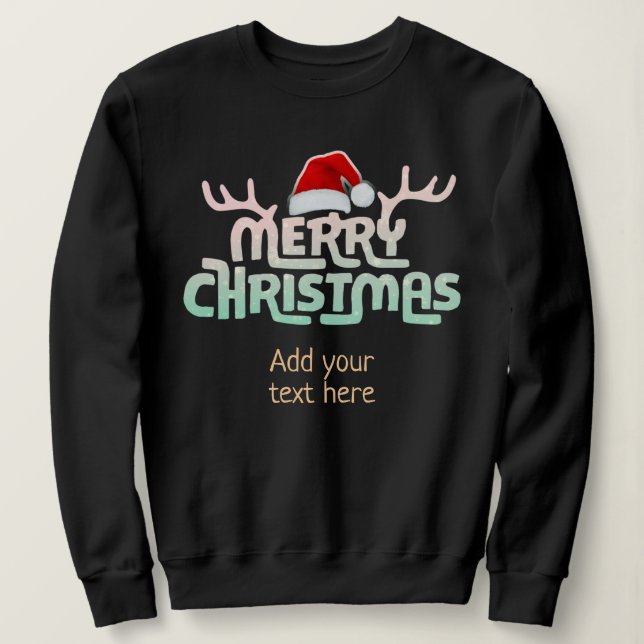 Sweatshirt Sweater Navidades feos personalizados (Anverso del diseño)
