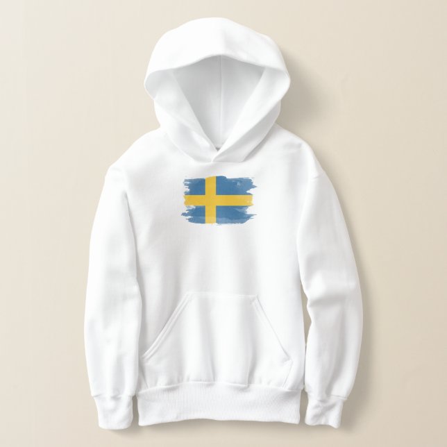 Sweden flag brush stroke, national flag (Distribución )
