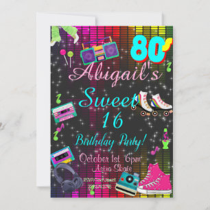 Sweet 16, la invitación de los 80, de vuelta a los