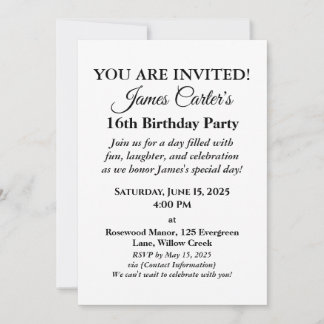 Sweet 16 Splash Bash: Invitación a la fiesta en la