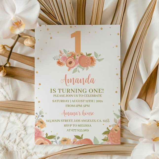 Sweet As A Peach Primer Día Invitación (Subido por el creador)