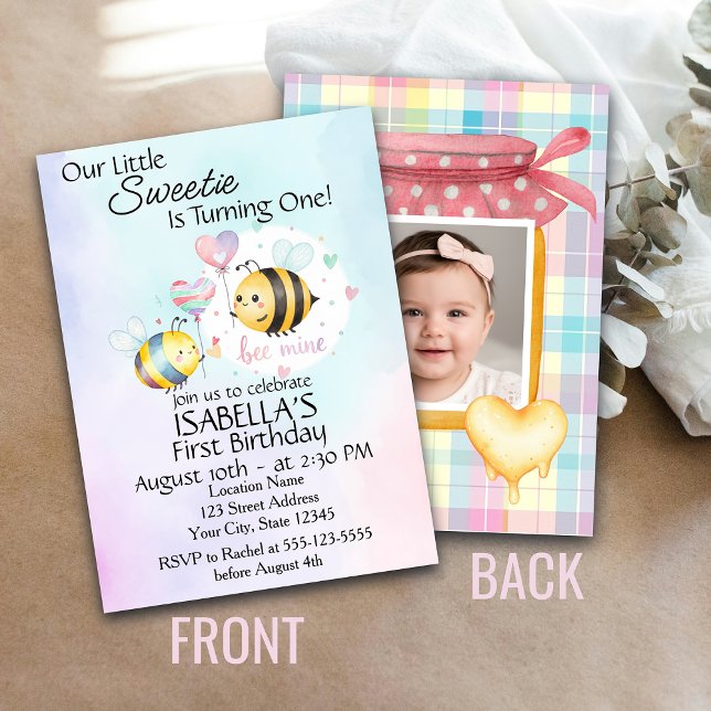 Sweet Bee First Birthday Personalized (Subido por el creador)