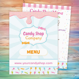 Sweet Candy Shop y el menú de helados Flyer