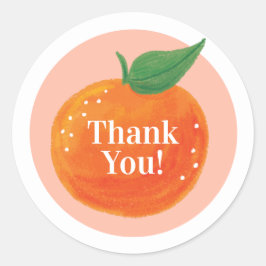 Sweet Citrus Round Gracias Pegatina