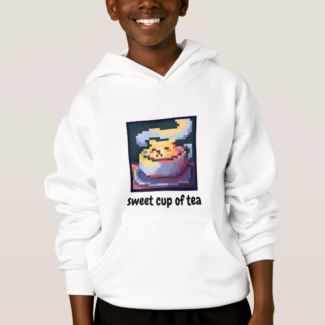 sweet cup of tea, pixelart, Pixel Art, shirt (Anverso)