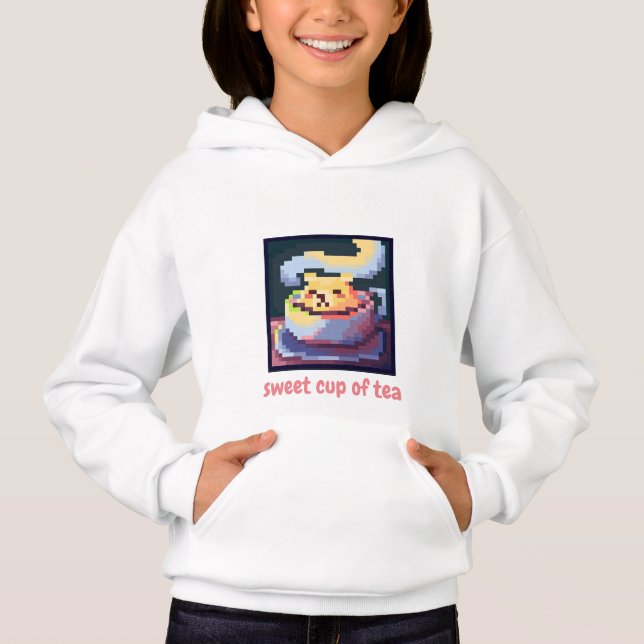 sweet cup of tea, pixelart, Pixel Art, shirt (Anverso)