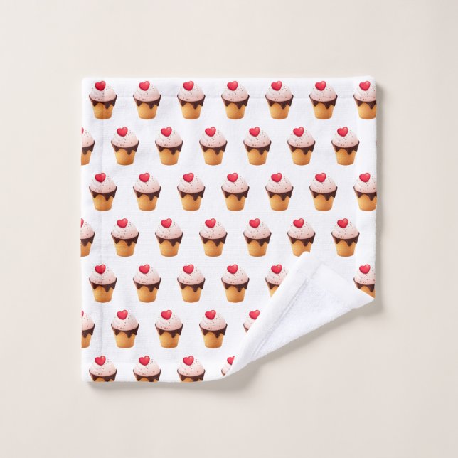 Sweet Cupcake Pattern Towel (Toallita)