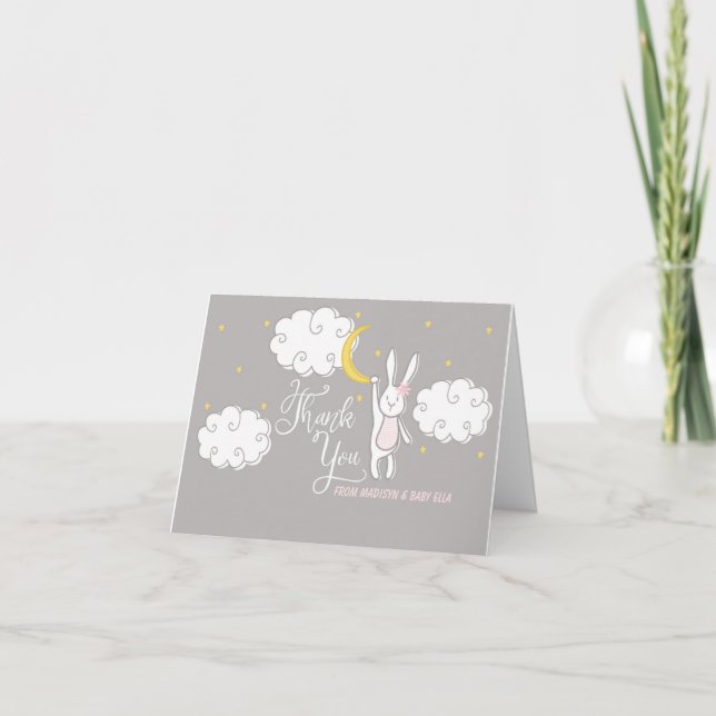 "Sweet Dreams" Bunny Follet Tarjeta de agradecimie (Anverso)