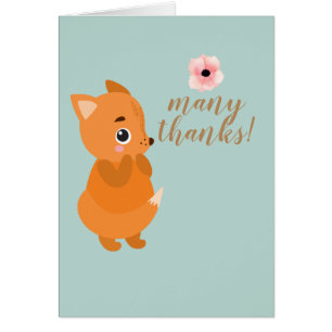Sweet Fox Baby Shower Gracias Nota