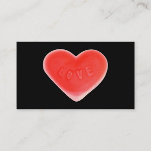 Sweet Heart Black tarjeta de visita roja hacia atr