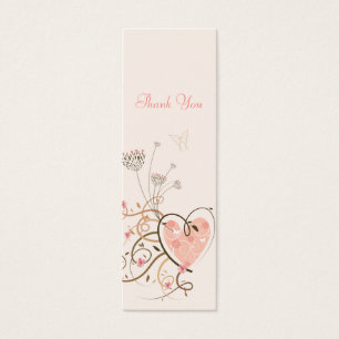 Sweet Heart & Butterfly Swirls Wedding Favor Tags