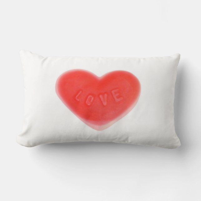 Sweet Heart dos patrones lanzar almohada lumbar (Anverso)