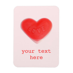 Sweet Heart Pink 'Tu texto' imán premium