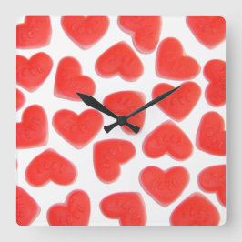 Sweet Hearts reloj cuadrado