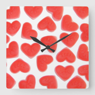 Sweet Hearts reloj cuadrado