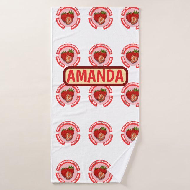 Sweet Juicy Strawberries Summer Fruit (Toalla de baño)