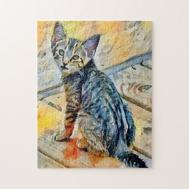 Sweet Little Kitten Cat Puzzle (Vertical)