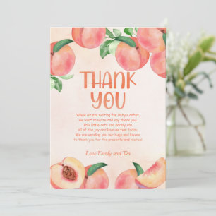 Sweet Little Peach Tarjeta de agradecimiento