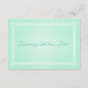Sweet Mint Green Poster Style RSVP