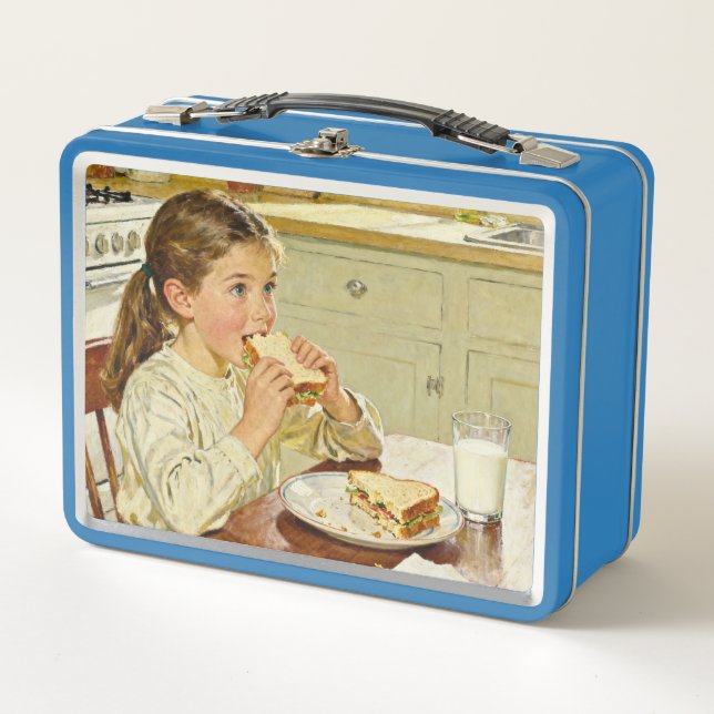 Sweet Modest Design – Girl Eating a Sandwich (Anverso)