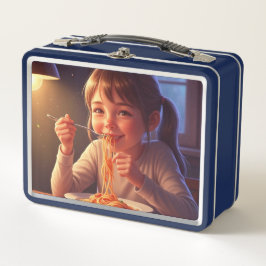 Sweet Modest Design – Jewish Girl Eating Pasta