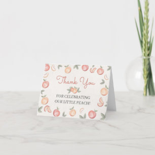 Sweet Peach tarjeta de agradecimiento para cumplea