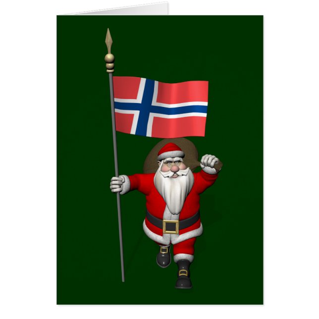 Sweet Santa Claus With Ensign Of Norway (Frente)