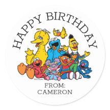 Sweet Sesame Street Pals | Etiqueta de regalo de c