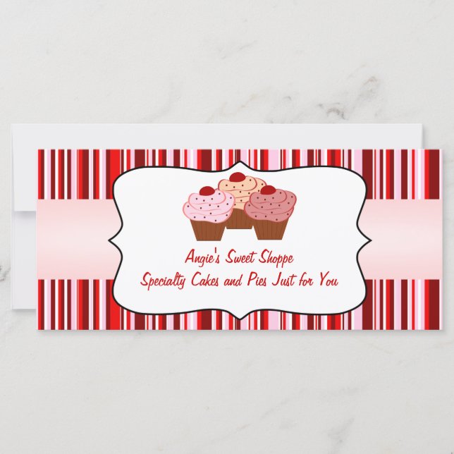 Sweet Shoppe Cupakes Business Gift Certificate (Anverso)