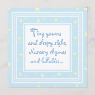 Sweet Stars Blue Baby Shower Invitación