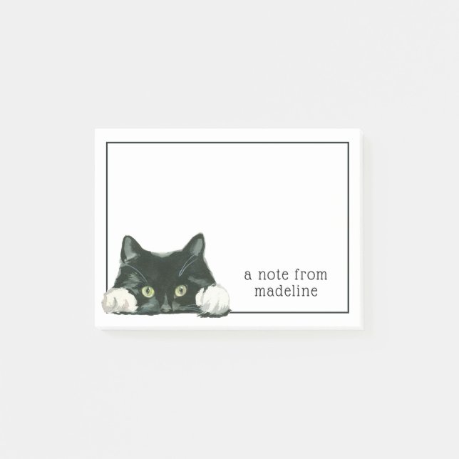 Sweet Watercolor Kitty | Nota De (Anverso)