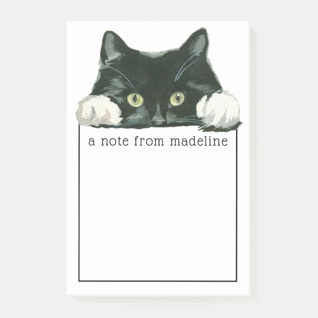 Sweet Watercolor Kitty | Nota De (Anverso)