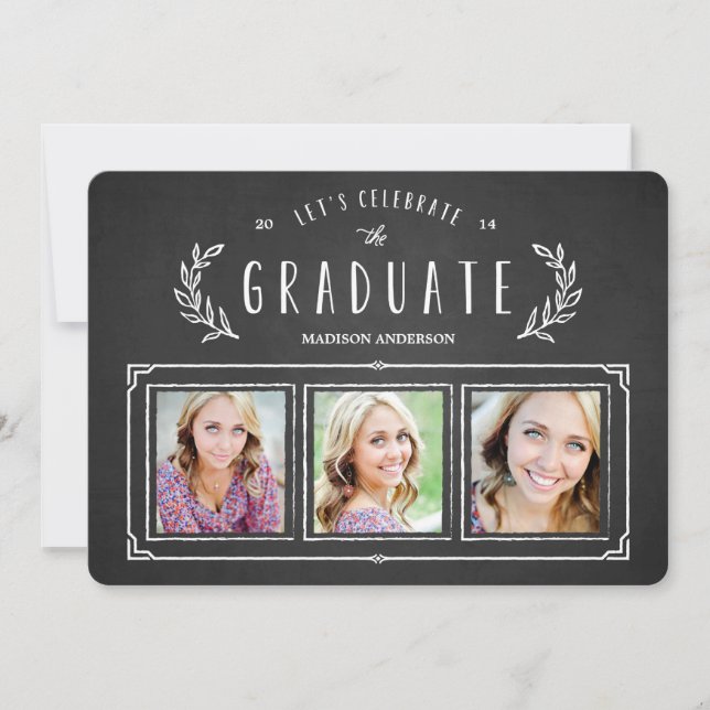 Sweet Wreath | Invitación de graduación (Anverso)