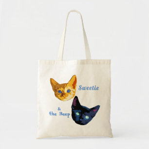 Sweetie y la bolsa de asas del gato de la señal