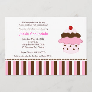 Sweetness 'Lil Cupcake 5x7 Invitación Baby Shower