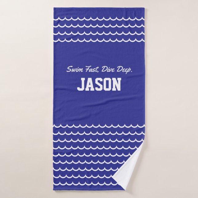 Swimming Sport Towel – Swim Fast, Dive Deep | Swim (Toalla de baño)