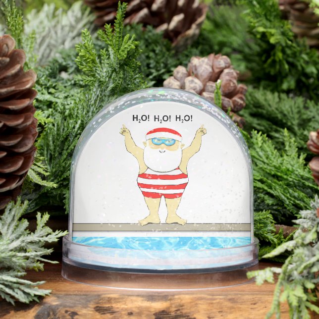 Swimming Swimmer Christmas Holiday Gift Snow Globe (Invierno)