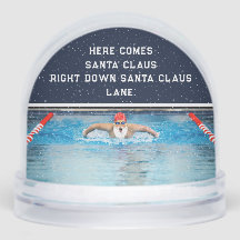 Swimming Swimmer Christmas Holiday Gift Snow Globe