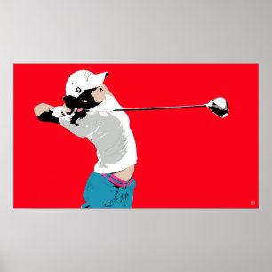 Swing de golf - Impresión de arte de golf original