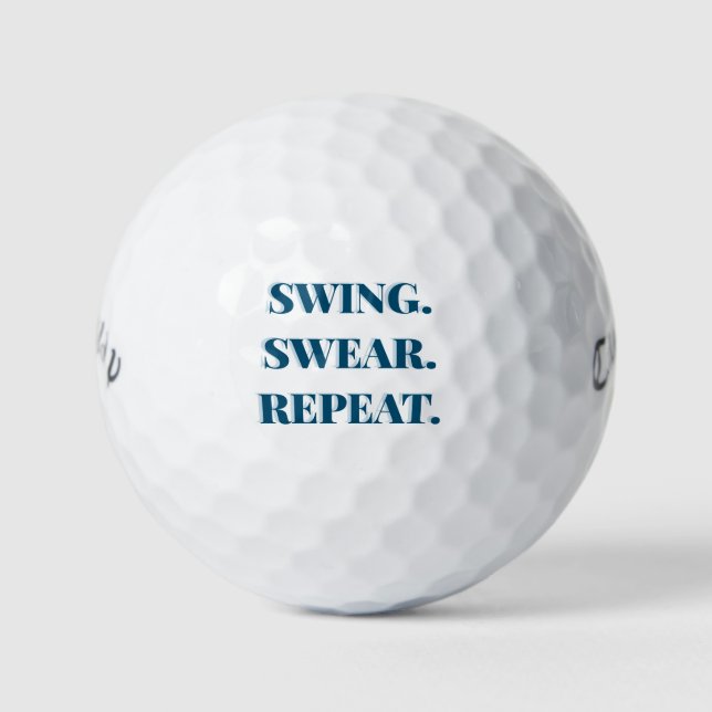 Swing. Jura. Repite. Bolas de golf divertidas Gift (Anverso)