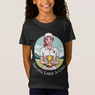 Swing Like a Chica Fine Jersey Golf Camiseta