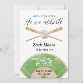 Swing sobre la invitación de cumpleaños de un niño