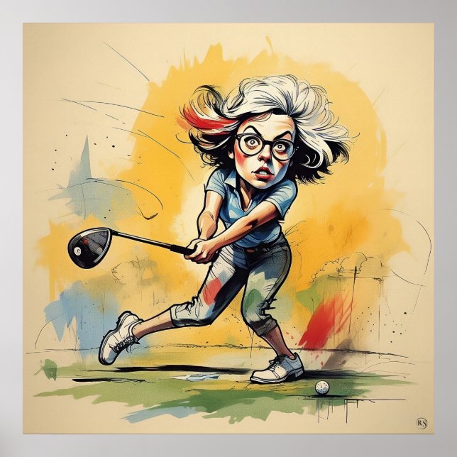Swings exclusivos de golf - Impresión de grandes a (Frente)