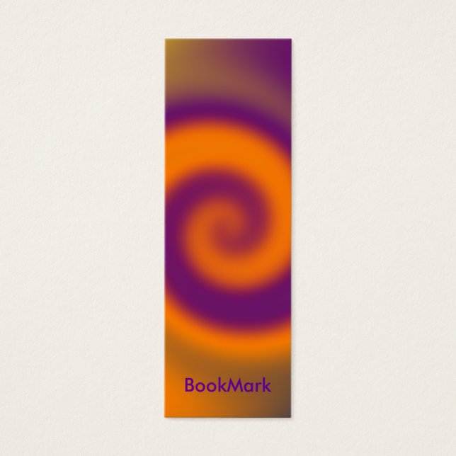 swirl naranja púrpura BookMark (Frente)
